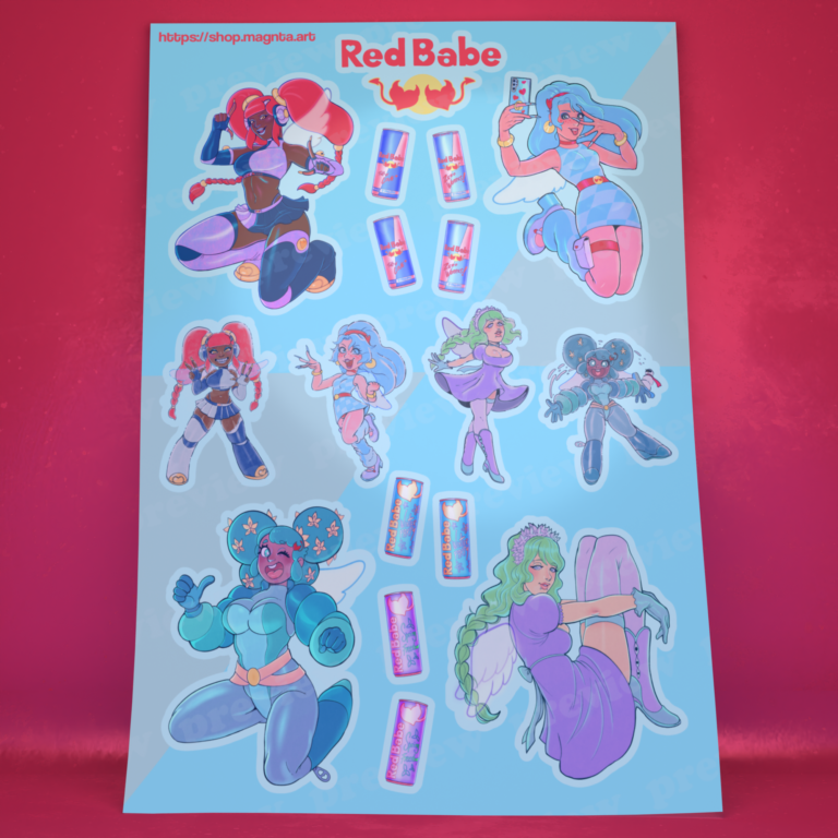 Red Babes :: Sticker Sheet
