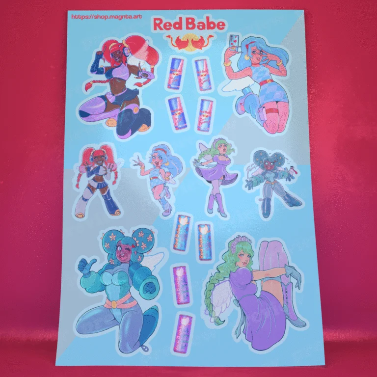 Sticker Sheet :: Red Babes