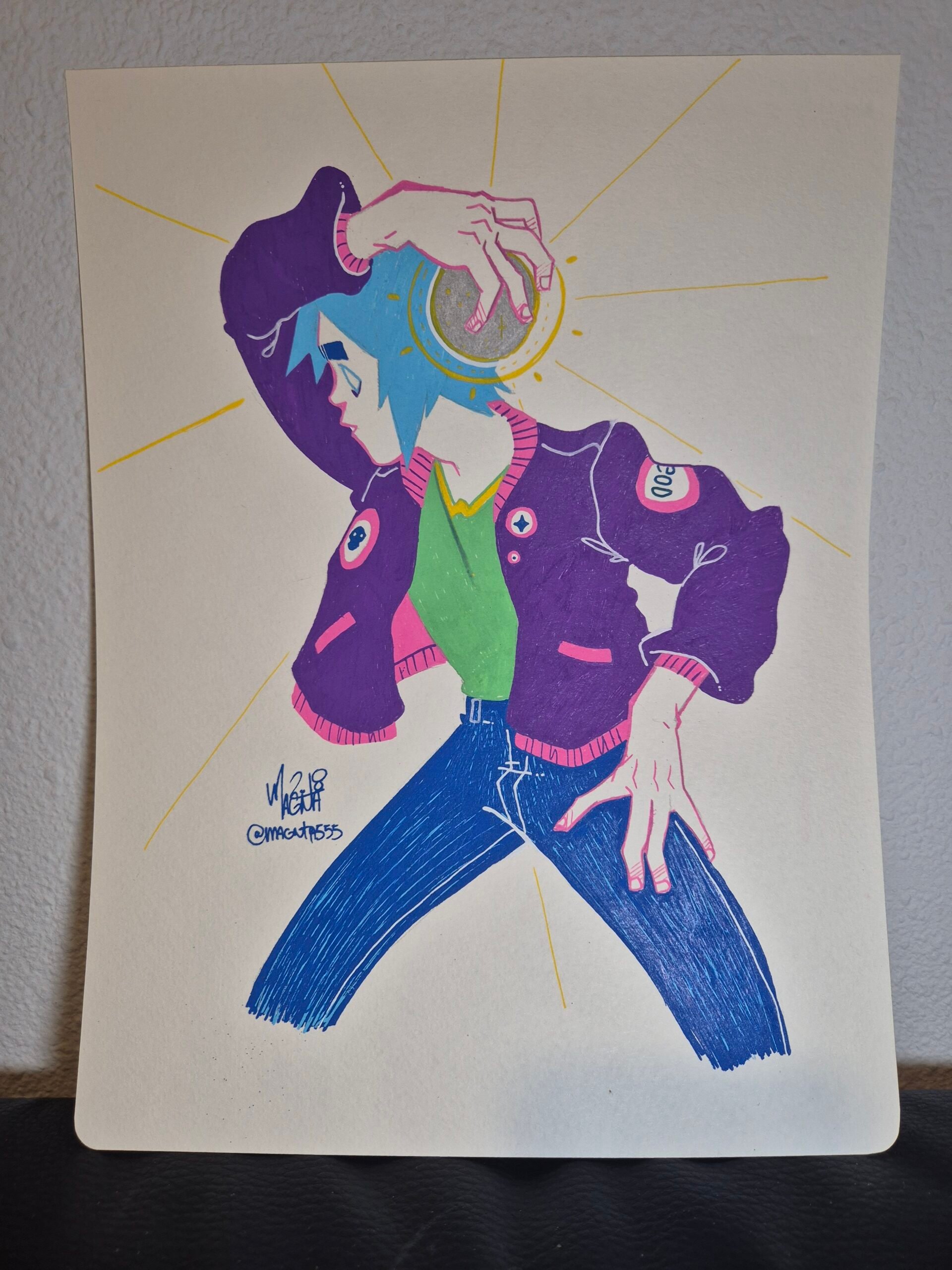 Traditional Art :: 2D holding a ball - Image 2