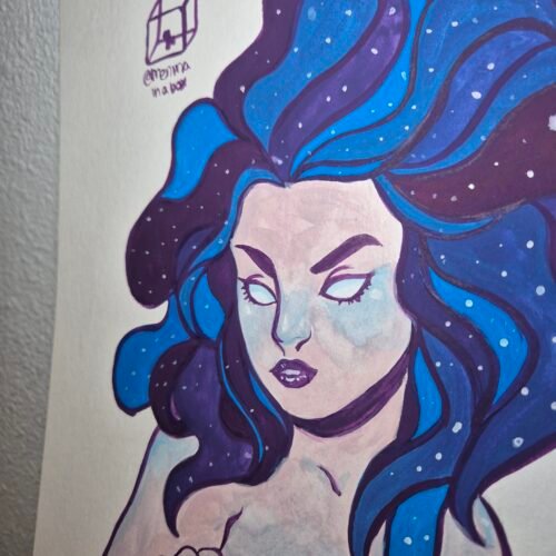 Gouache Painting :: Nebula Woman