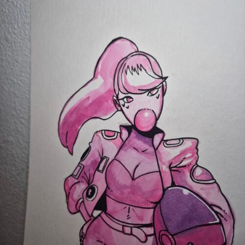 Watercolor Sketch :: Biker