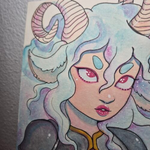 Watercolor Sketch :: White Sheep