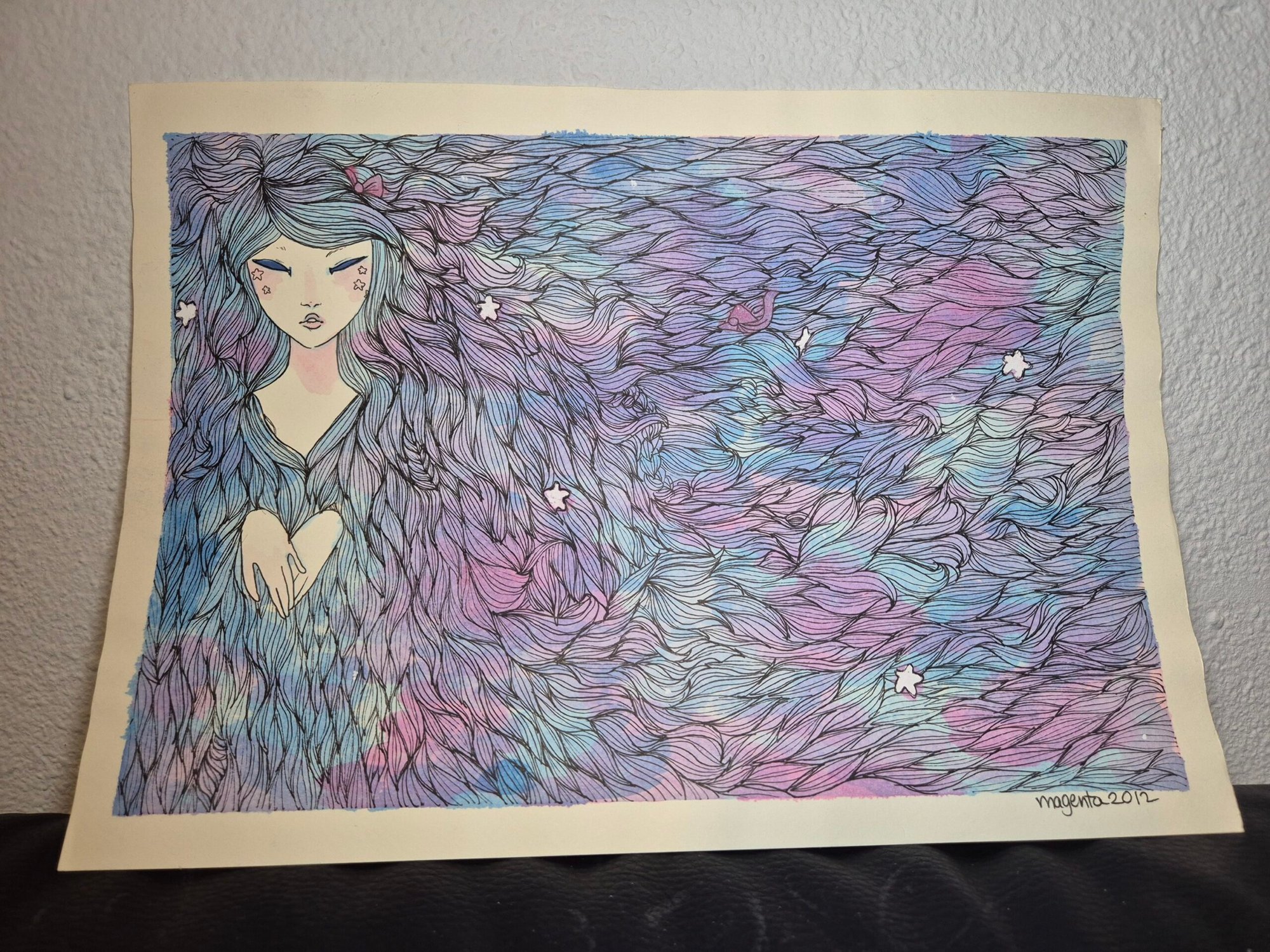 Traditional Art :: Galaxy Hair - Image 2