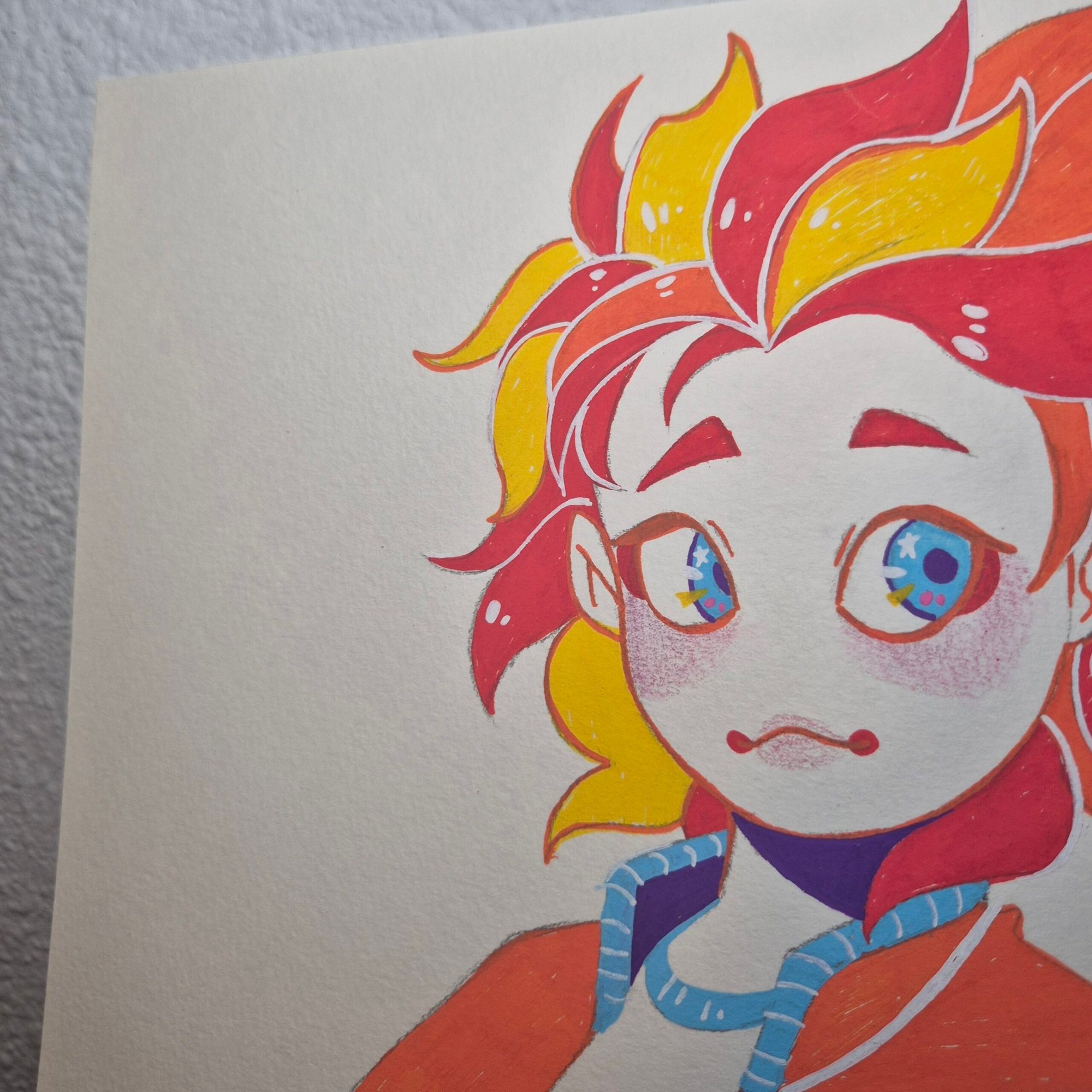 Acrylic pen Sketch :: Firehead - Image 2