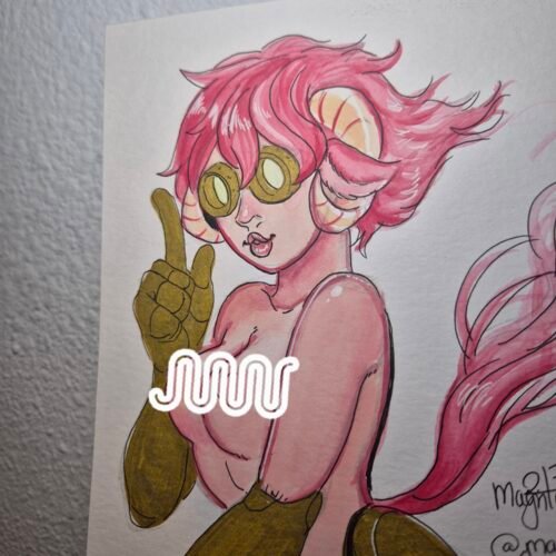 Watercolor Sketch :: Steampunk Faun