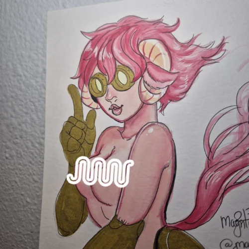 Watercolor Sketch :: Steampunk Faun