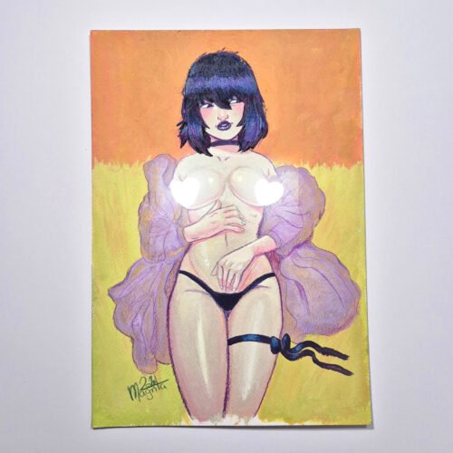 Gouache Painting :: Waiting