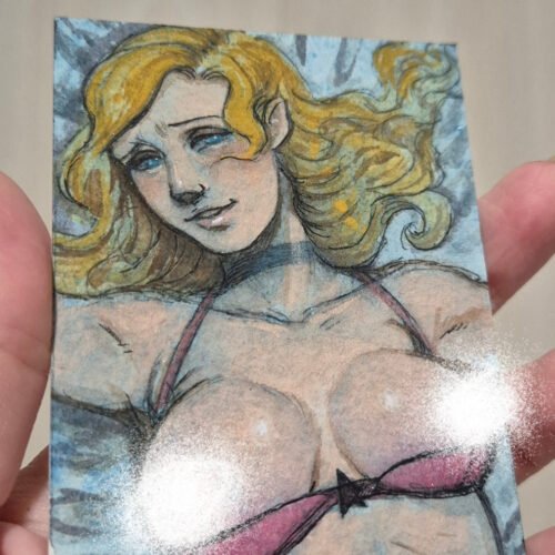 Watercolor ACEO Original Art :: Laying down