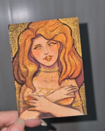 Watercolor ACEO Original Art :: Aphrodite - Image 2