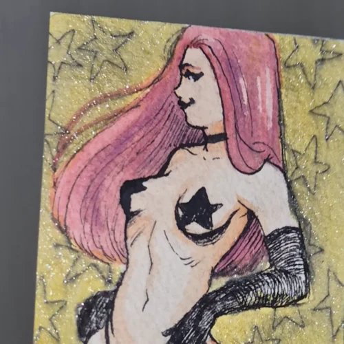 Watercolor ACEO Original Art :: She's a Star