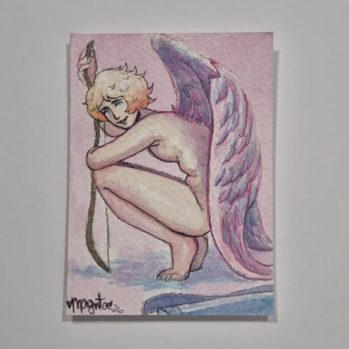 Watercolor ACEO Original Art :: Eros