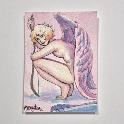 Watercolor ACEO Original Art :: Eros