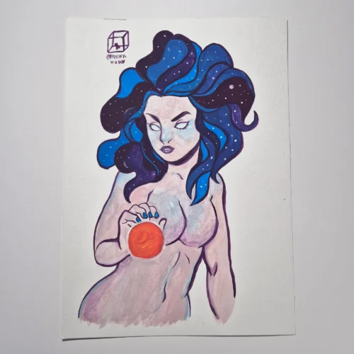 Gouache Painting :: Nebula Woman