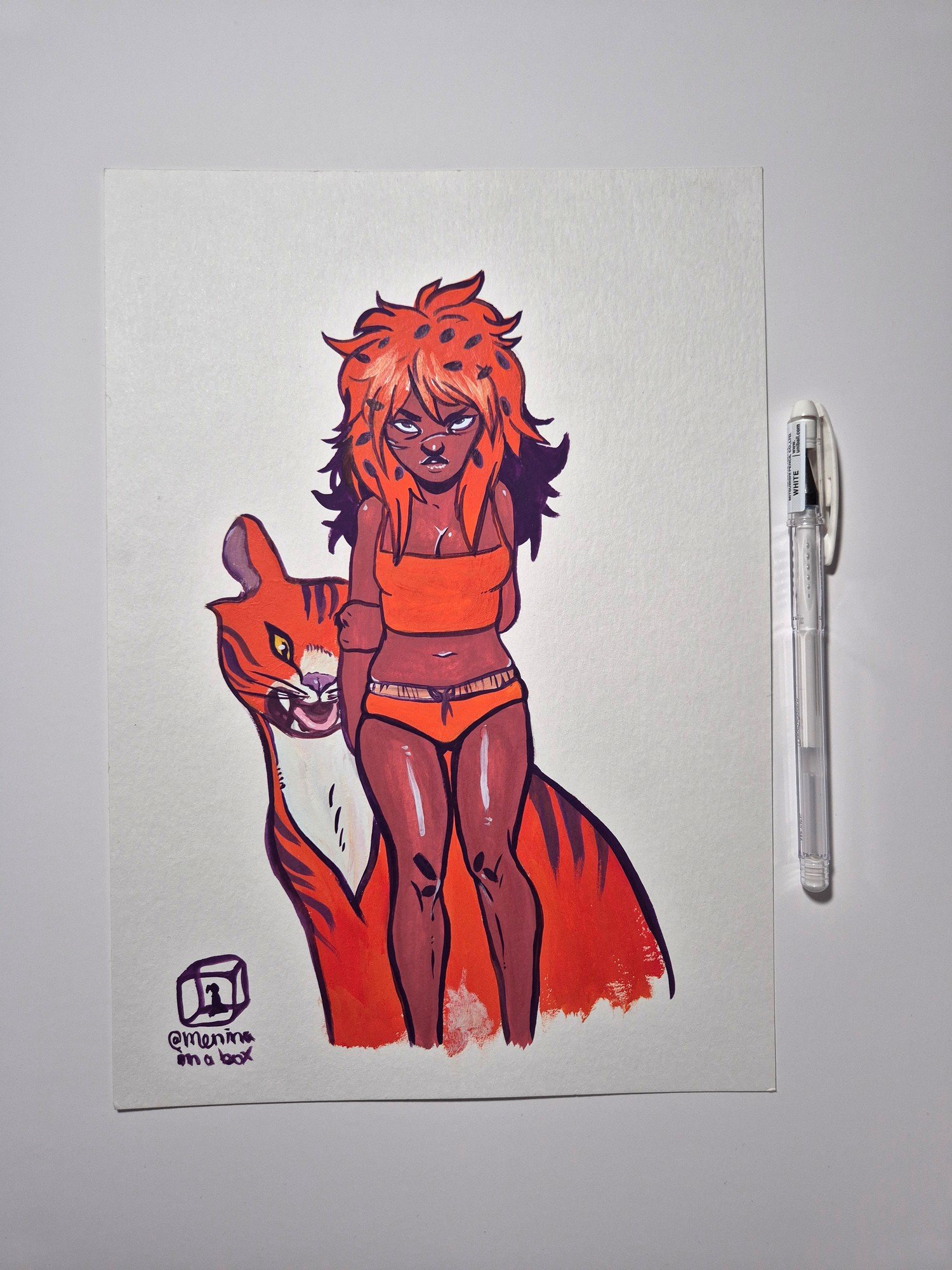 Gouache Painting :: Wild one - Image 2