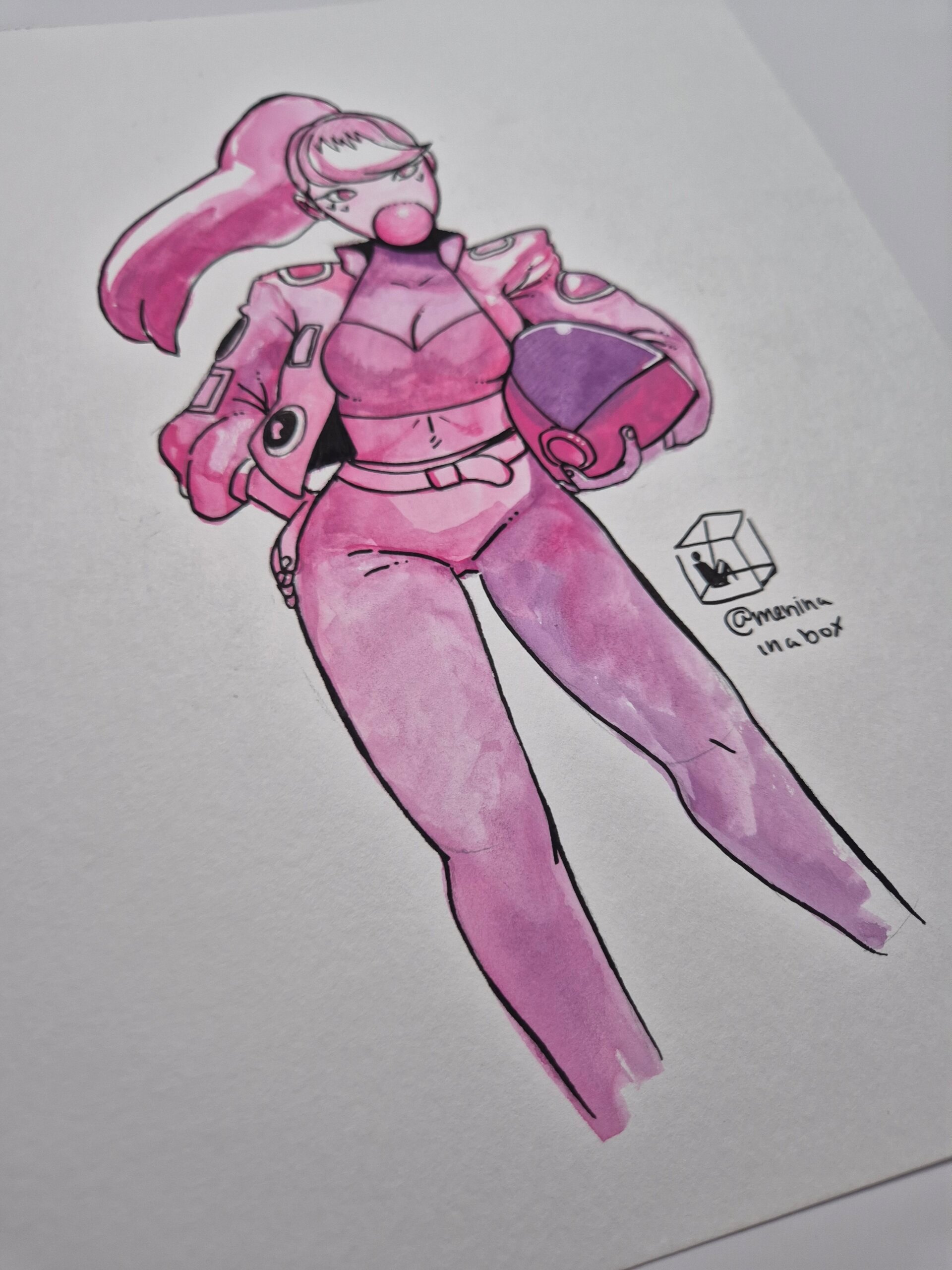 Watercolor Sketch :: Biker - Image 3