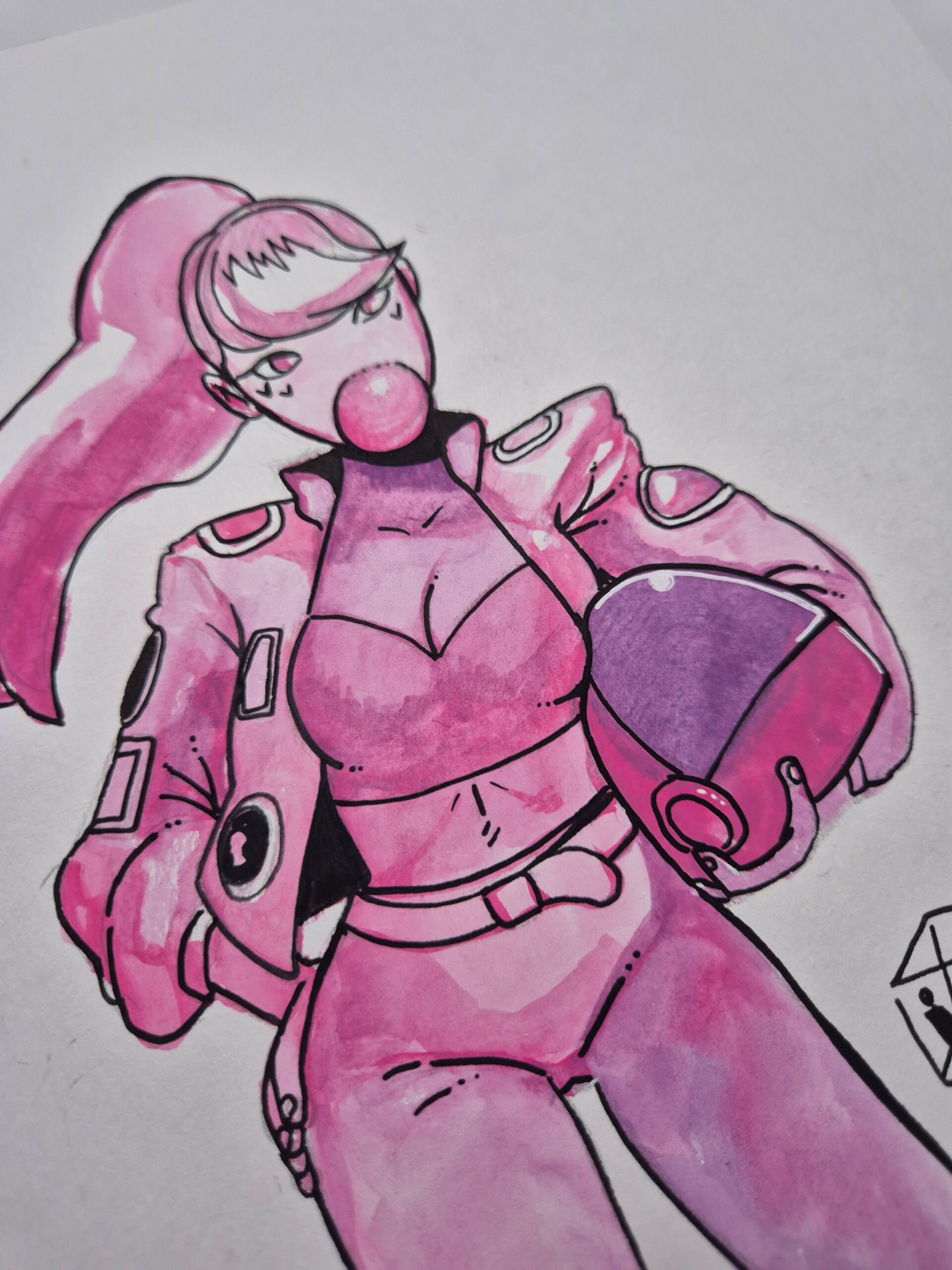 Watercolor Sketch :: Biker - Image 4