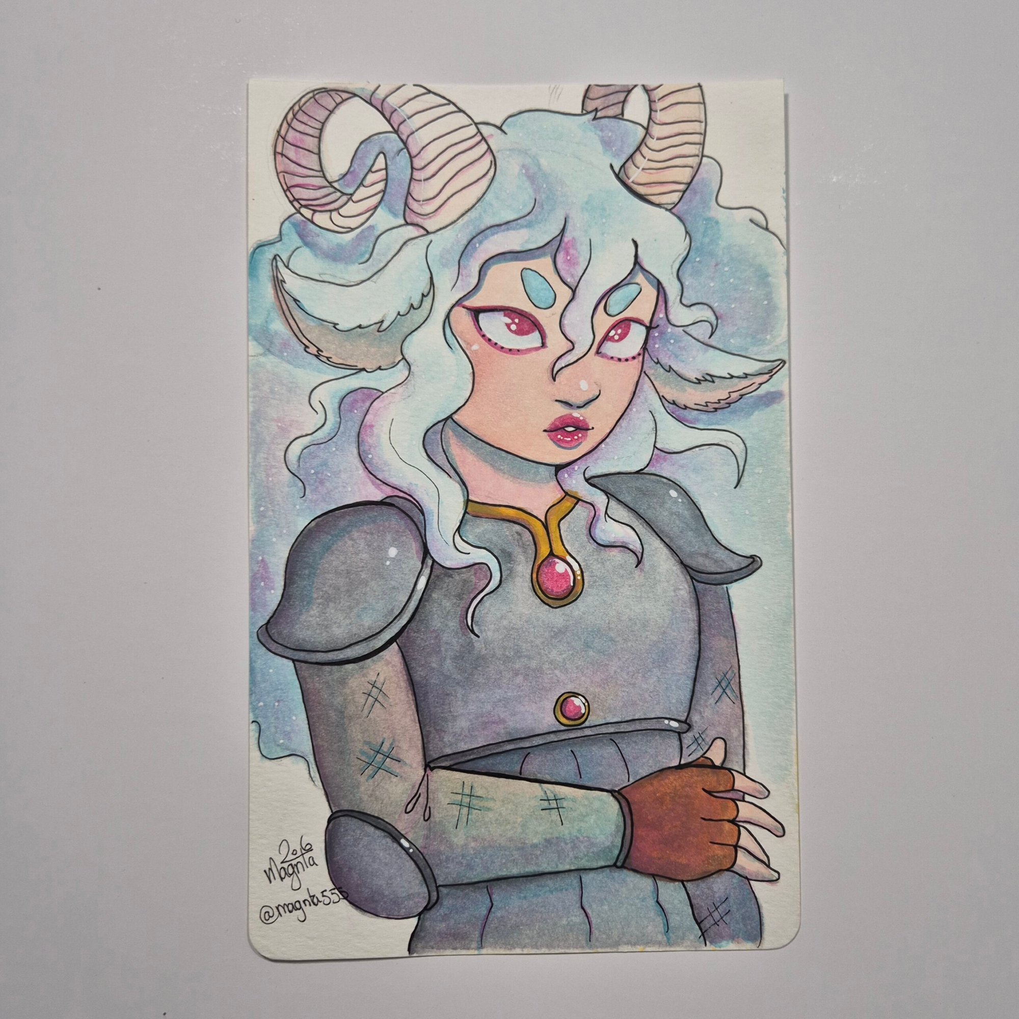 Watercolor Sketch :: White Sheep