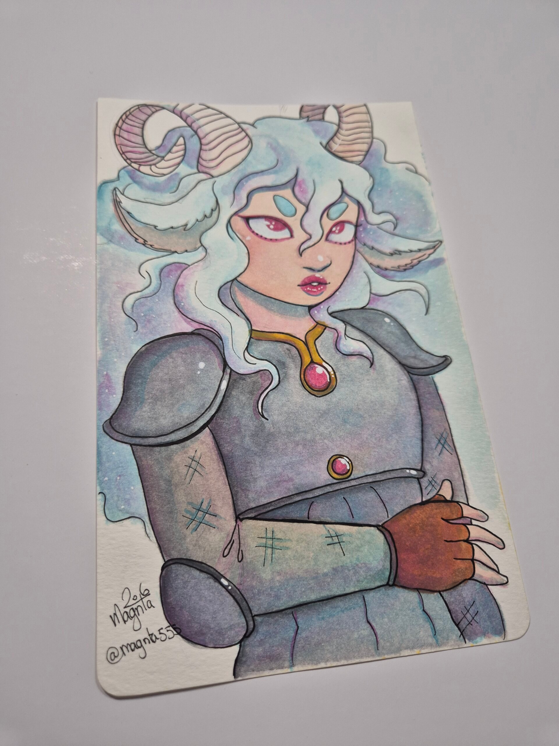 Watercolor Sketch :: White Sheep - Image 3