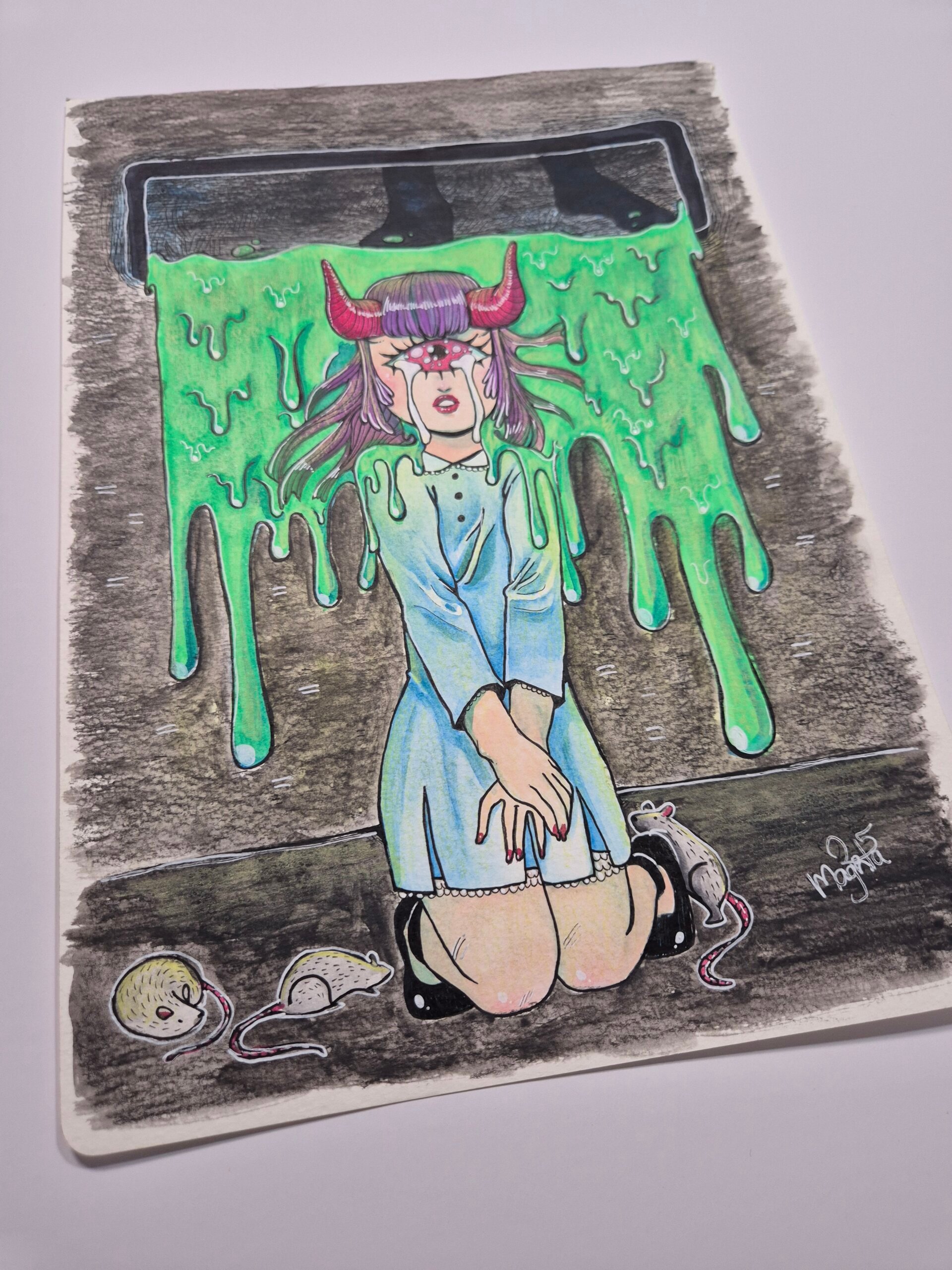 Watercolor Painting :: Gutter - Image 3