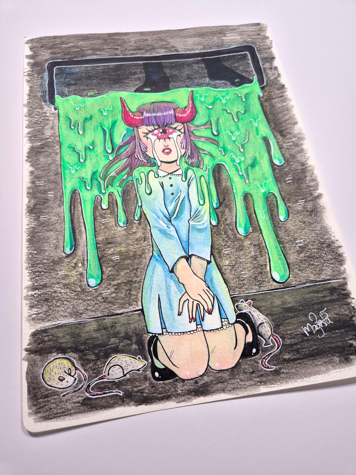 Watercolor Painting :: Gutter - Image 2