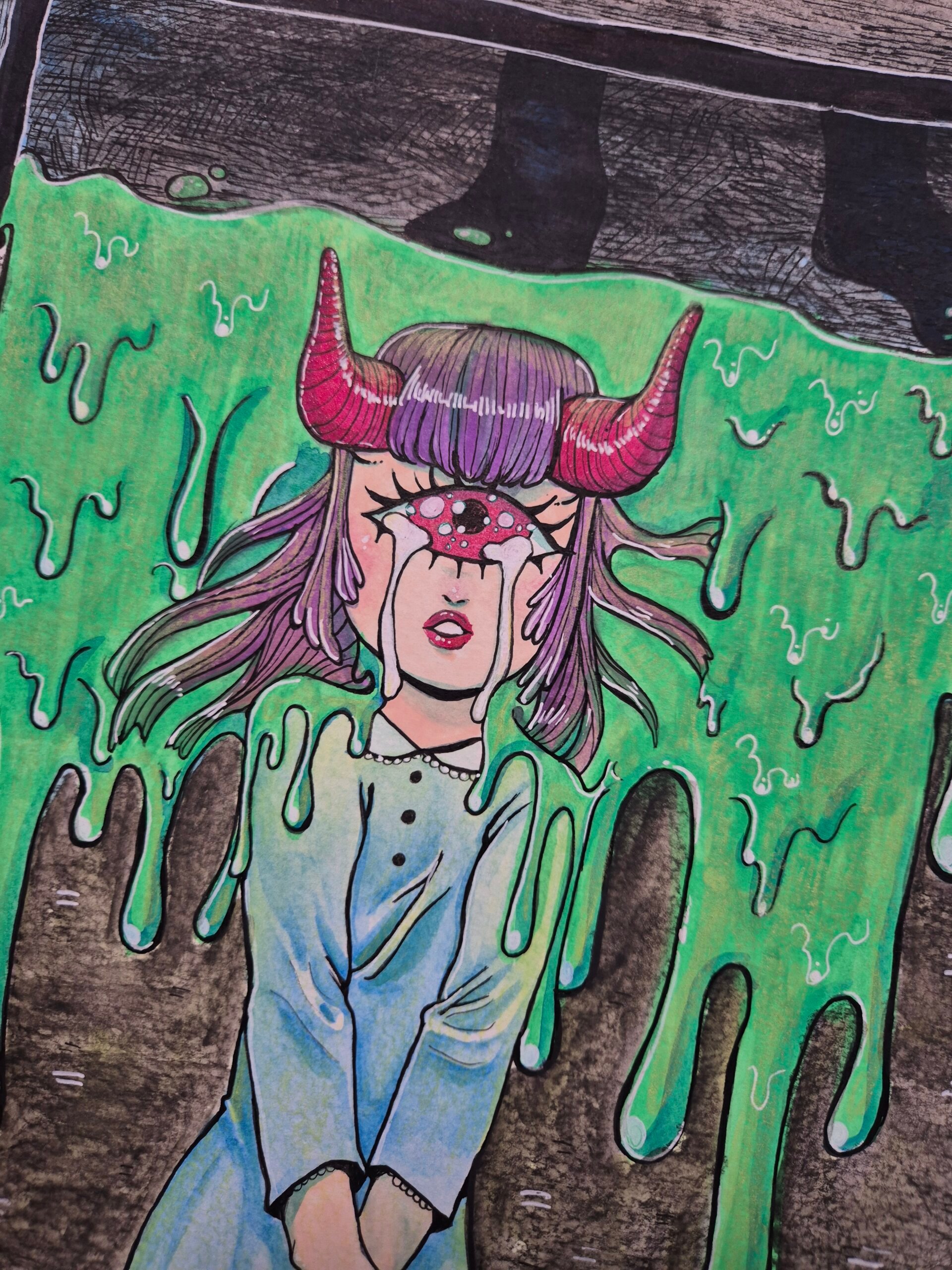 Watercolor Painting :: Gutter - Image 2