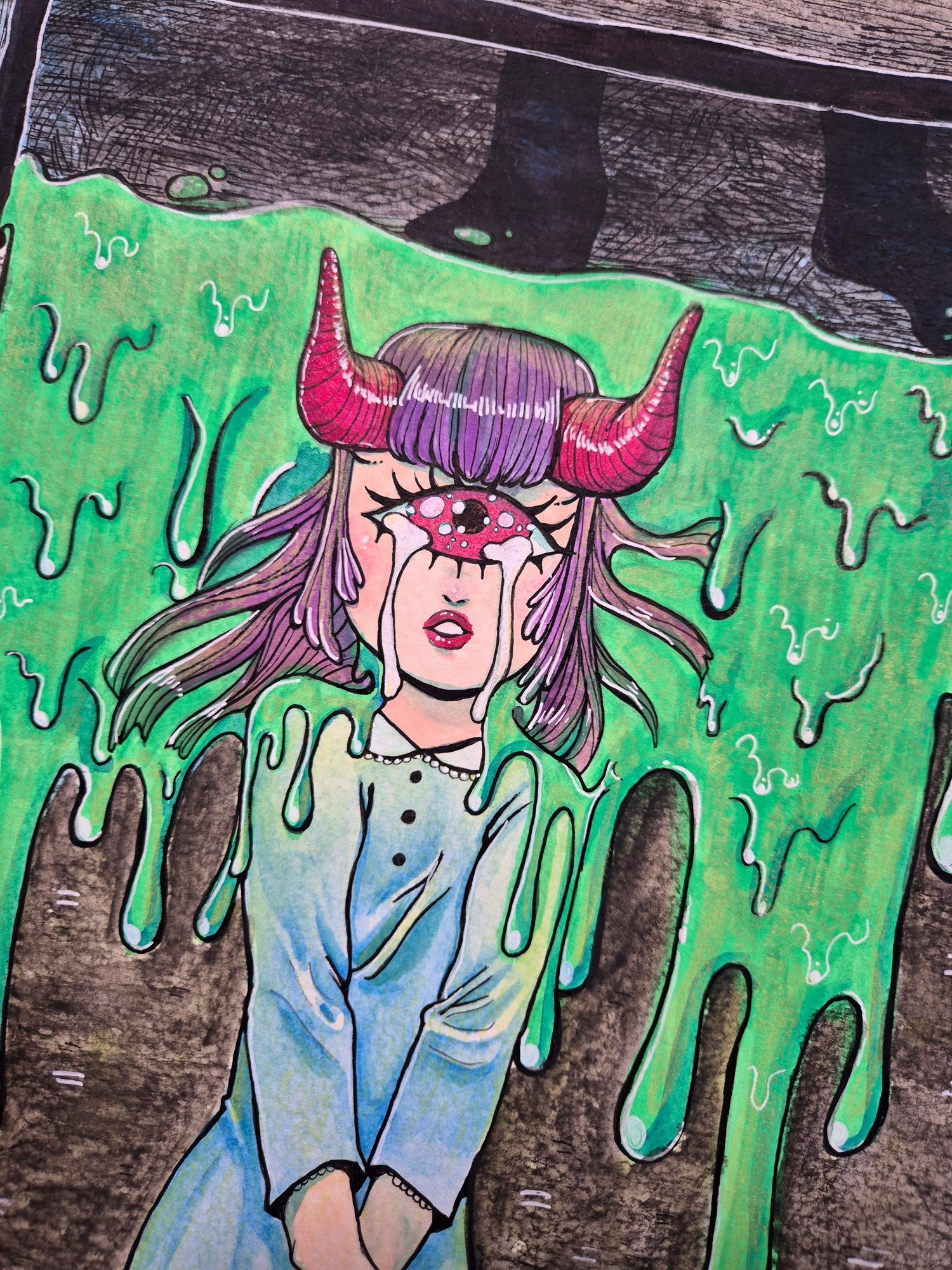 Watercolor Painting :: Gutter - Image 3