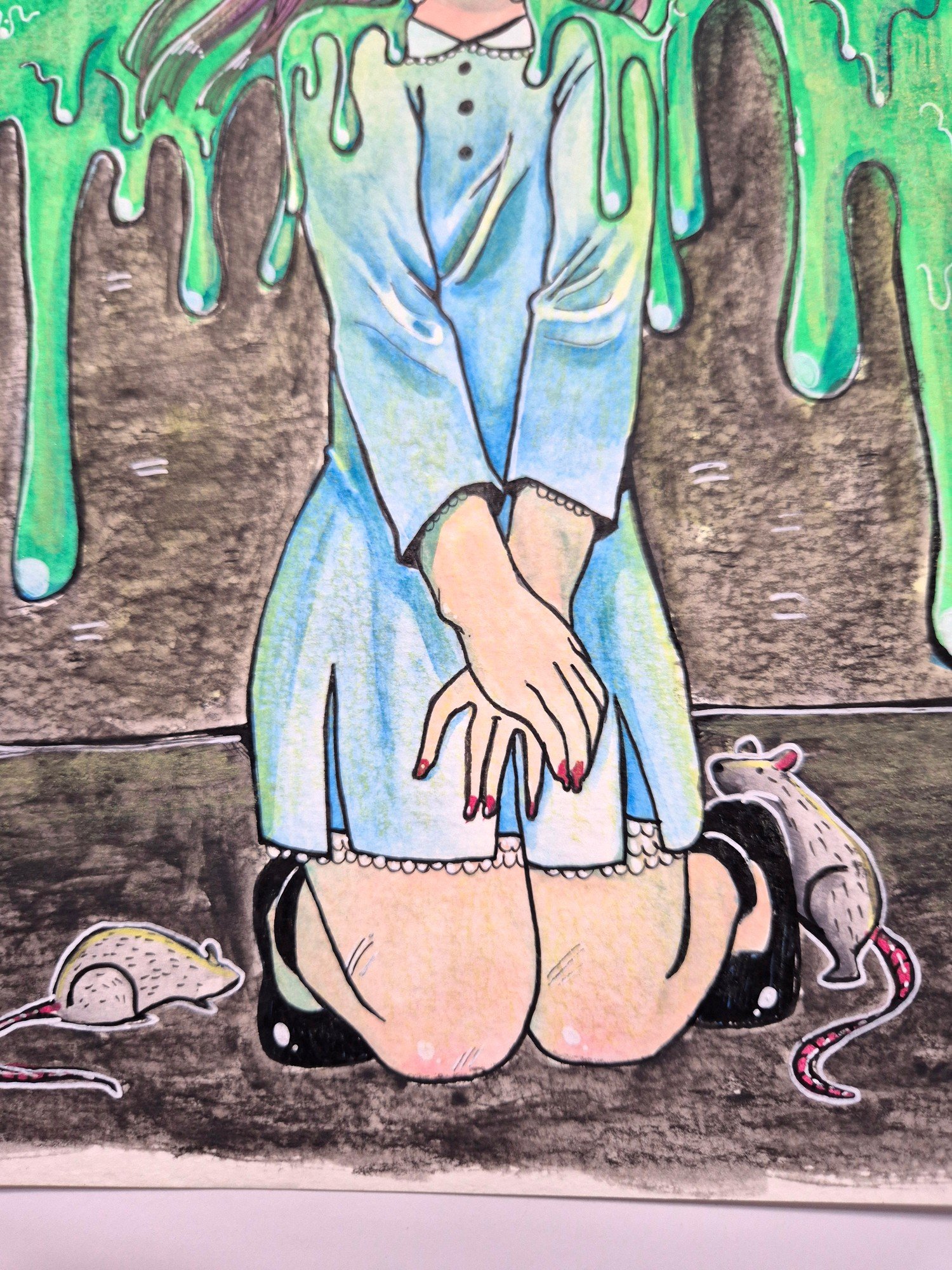 Watercolor Painting :: Gutter - Image 6