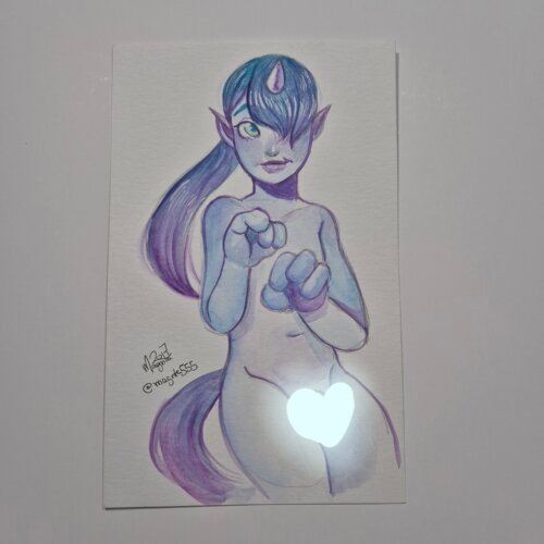 Watercolor Sketch :: Unicorn Boy