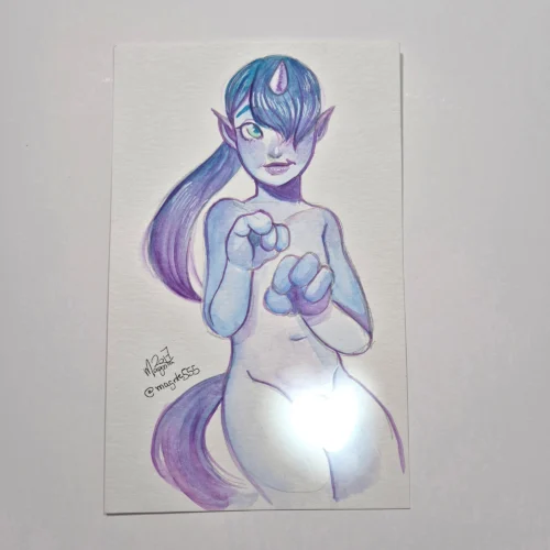 Watercolor Sketch :: Unicorn Boy