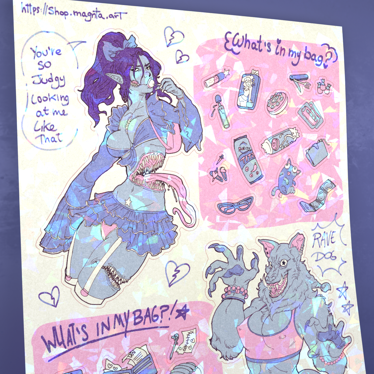 Sticker Sheet :: What's in my bag?